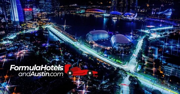 Singapore skyline and Marina Bay Street Circuit — hotels & packages for the Singapore Grand Prix night race